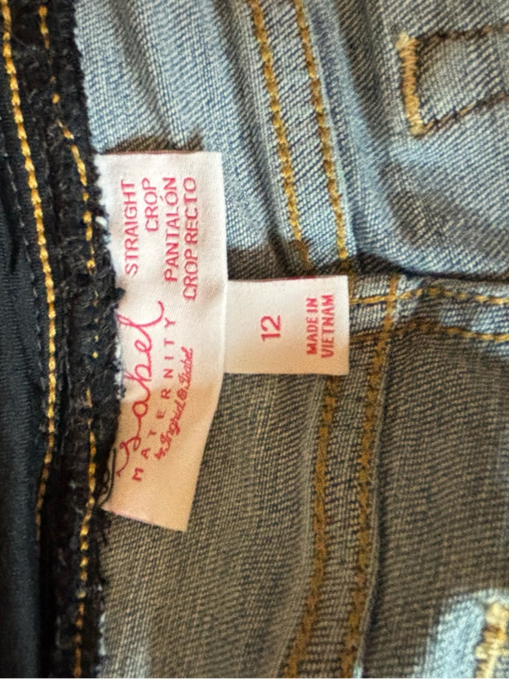 Isabel Maternity by Ingrid & Isabel Slim Straight Dark Blue Maternity Jeans - Picture 3 of 7
